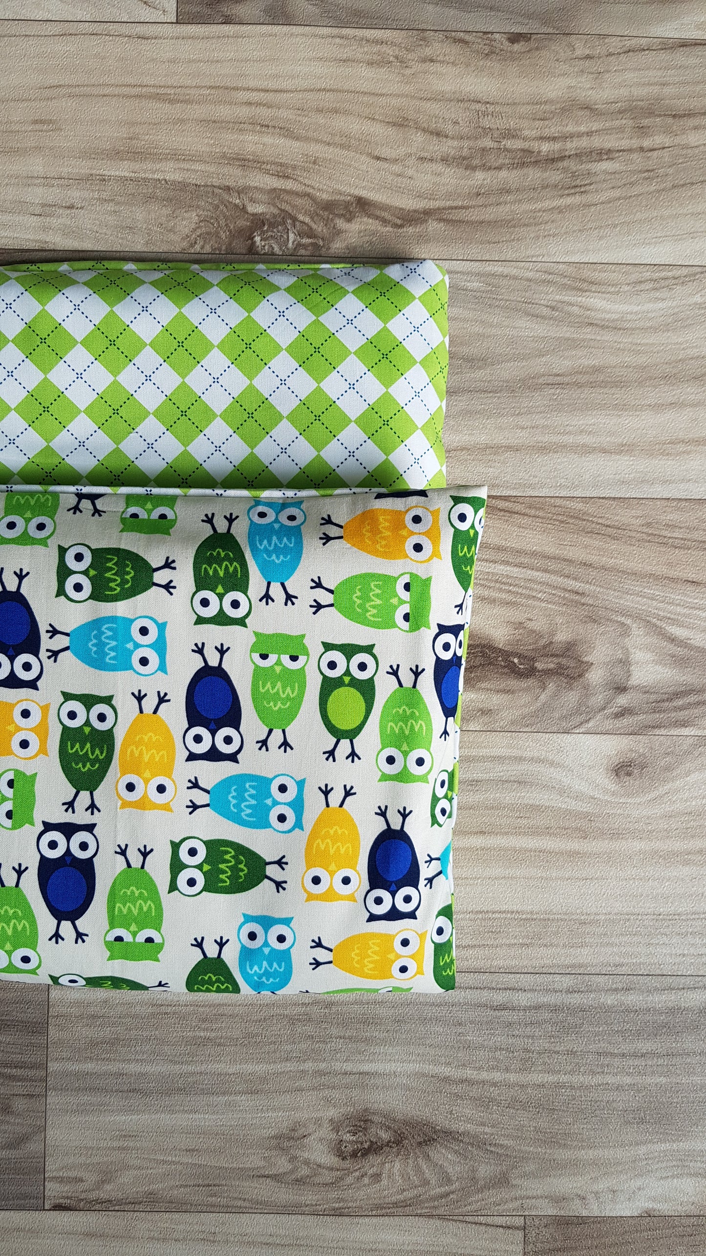 Green Owls Cotton Mat