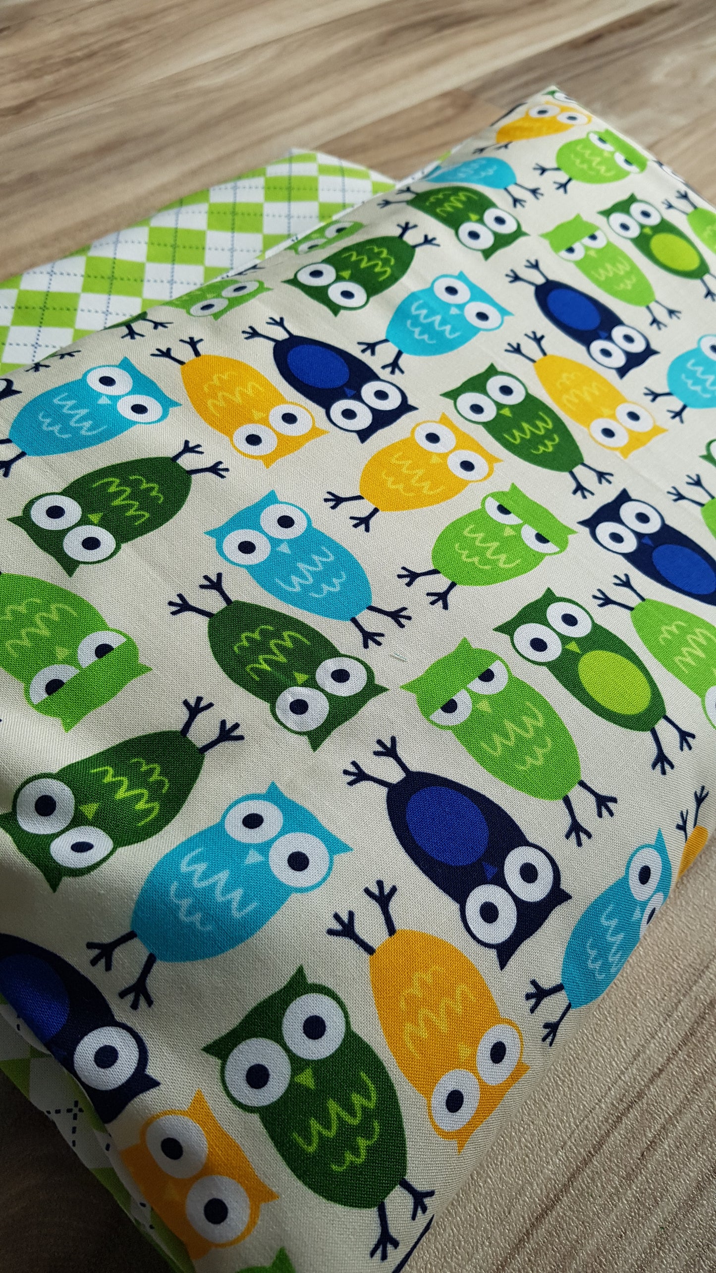 Green Owls Cotton Mat