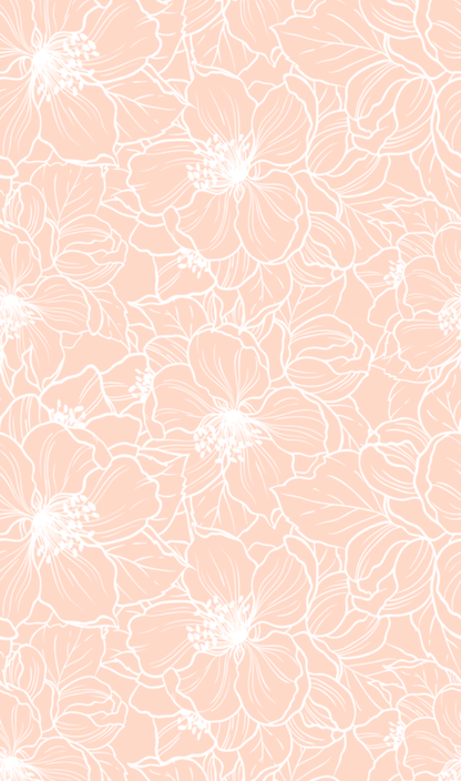 Floral cotton sleepbag peach